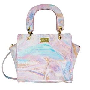 Luv Betsey Violet Satchel Convertible Crossbody by Betsey Johnson Pink M…